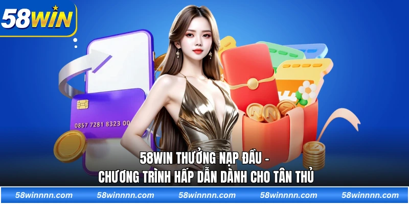 58WIN thưởng nạp đầu - Chương trình hấp dẫn dành cho tân thủ
