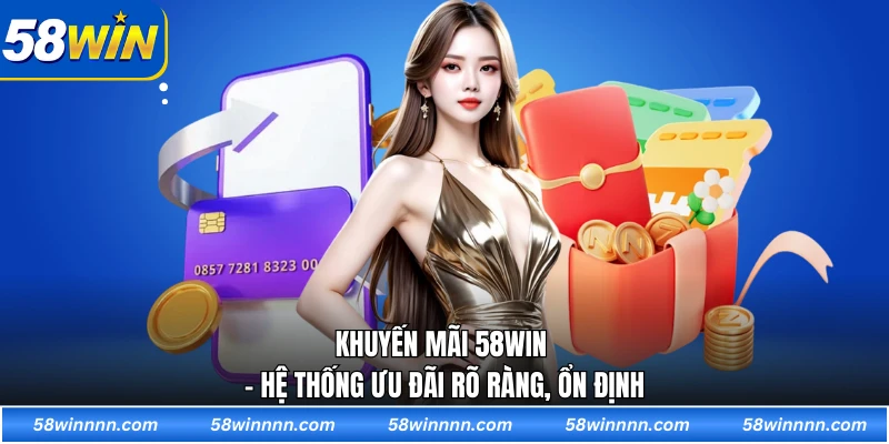 Khuyến mãi 58WIN - Hệ thống ưu đãi rõ ràng, ổn định